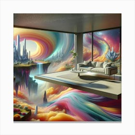 Psychedelic Wall Mural Canvas Print