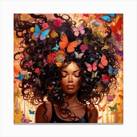 Maraclemente Abstract Black Woman Cartoonish With Colorful Hair 8fdf5c5f E83b 4fa0 Bc72 4c88e38fcb4e Canvas Print