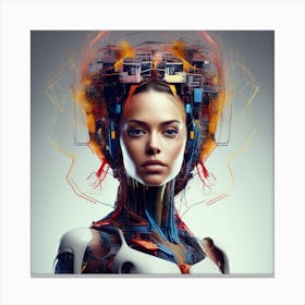 Cyborg Woman 2 Canvas Print