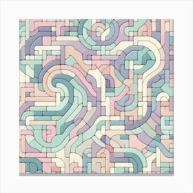 Abstract Maze Pattern Canvas Print