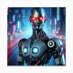 Lazer Eye Robot Canvas Print