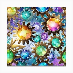 Rainbow Gears Canvas Print