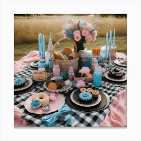 Picnic Table Canvas Print