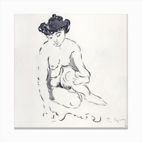 Seated Nude Woman, Paul Signac Canvas Print