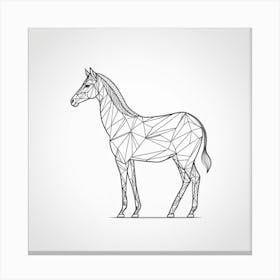 Polygonal Horse Illustration Canvas Print