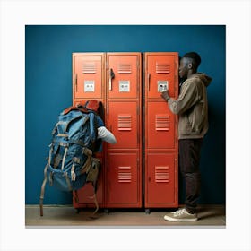 Firefly Travel, Locker, School, Gym, Storage, Secure, Personal, Belongings, Safety, Convenience, Org (8) Canvas Print