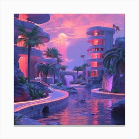 Futuristic Cityscape 1 Canvas Print