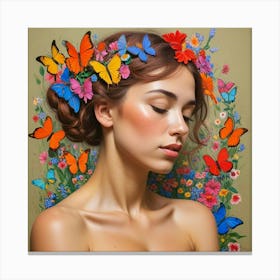 Whimsical Serenity A Portrait Of Nature And Grace (14) Canvas Print