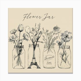 Flower Jars Canvas Print