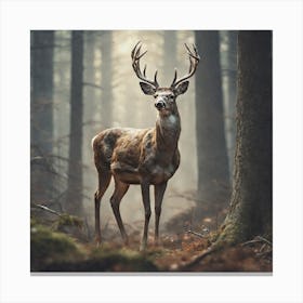 Deer In The Forest 202 Canvas Print