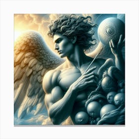 Angel Holding A Ball Canvas Print