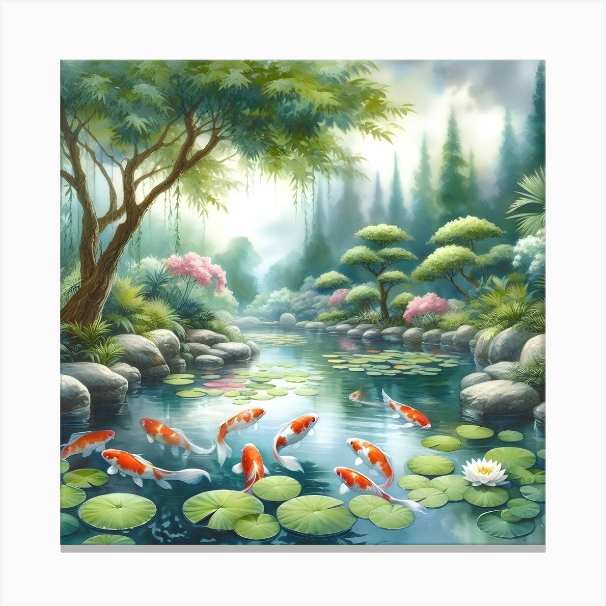 Koi Pond Canvas Print by Smart Gallery - Fy
