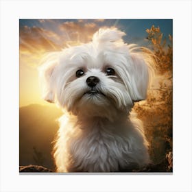 Maltese Dog 2 Canvas Print