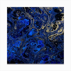 Blue And Gold Abstract Painting 6 Toile