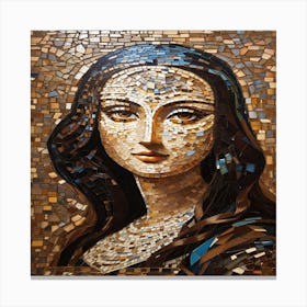 Mona Lisa Mosaic Canvas Print