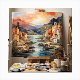 Landscape Painting Canvas Print