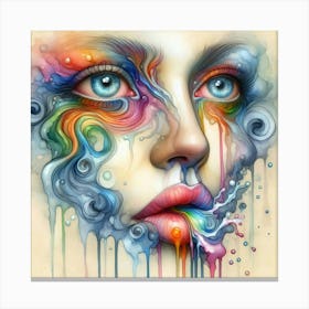 Colorful Face Canvas Print