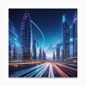 Futuristic Cityscape 5 Canvas Print