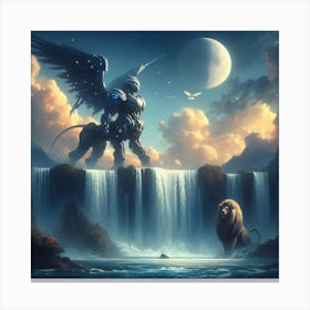 Lion And Griffin Canvas Print