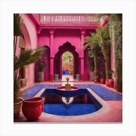 Courtyard In Morocco Canvas Print