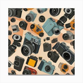 Camera Collection Canvas Print