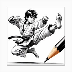 Karate kid Canvas Print