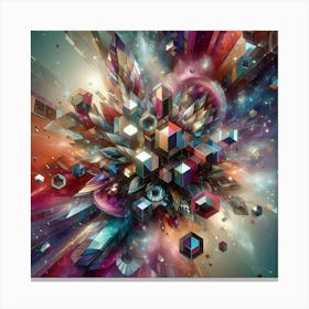 Abstract Cubes 1 Canvas Print