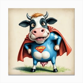 Super Cow 10 Canvas Print