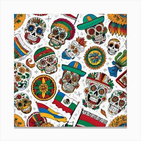 Mexican Day Of The Dead 1 Canvas Print