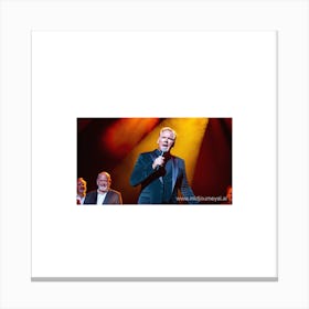Middle-Man Singing On Stage AI generated Canvas Print