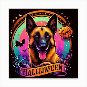 German Shepherd Halloween Canvas Print