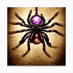 Spider With Amethyst Canvas Print