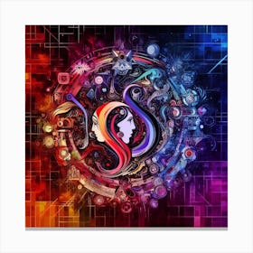 Abstract Psychedelic Art Canvas Print