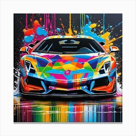 Colorful Lamborghini 2 Canvas Print