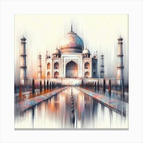 Creative Painting Taj Mahal In India 2 Canvas Print