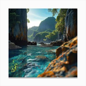 Landscape Seychelles Island Studio Photography Complex Details Canvas Print