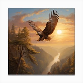 Eagle In Flight Canvas Print