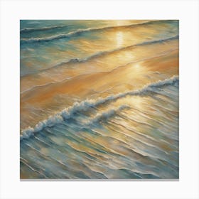 Aereal Beach Glitter Art Print (1) Canvas Print