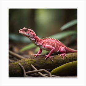 Pink lizard Canvas Print