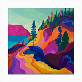 Colourful Abstract Pribaikalsky National Park Siberia 3 Canvas Print