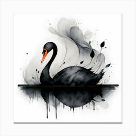 Black Swan 4 Canvas Print