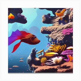 Underwater Fishes Canvas Print