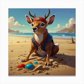 Easter Deer Canvas Print