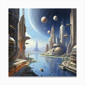 Futuristic City 6 Canvas Print