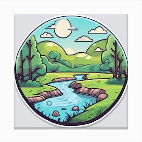 Cartoon Landscape 10 Canvas Print