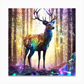 Deer In The Forest 52 Canvas Print