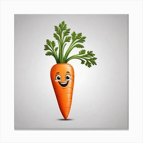 Carrot Cartoon 3 Canvas Print