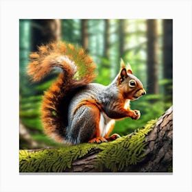 Squirrel In The Forest 372 Canvas Print