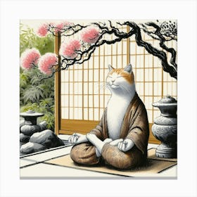 Zen Cat Canvas Print