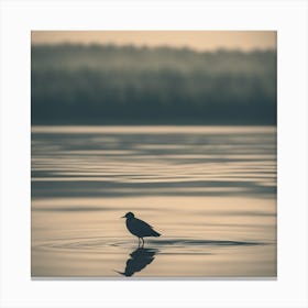 Bird In The Water Canvas Print